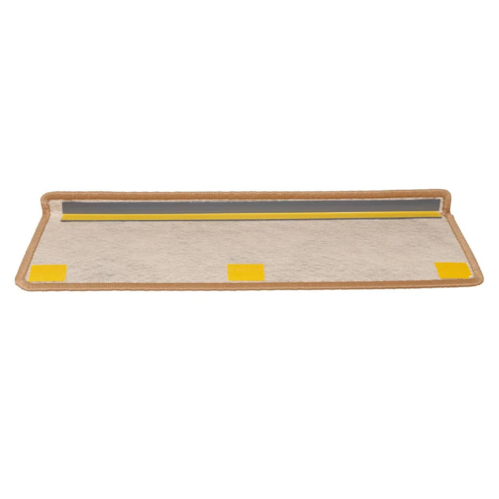 selvklæbende trappemåtter 15 stk. 65x21x4 cm sisal-look orange