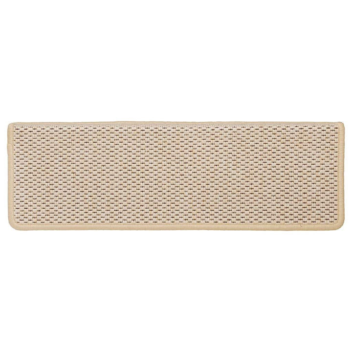 selvklæbende trappemåtter 15 stk. 65x21x4 cm sisal-look Berber