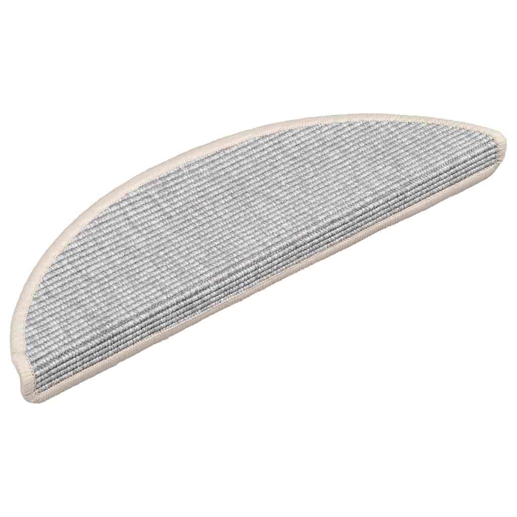 trappemåtter 15 stk. 56x17x3 cm sølv halvrund