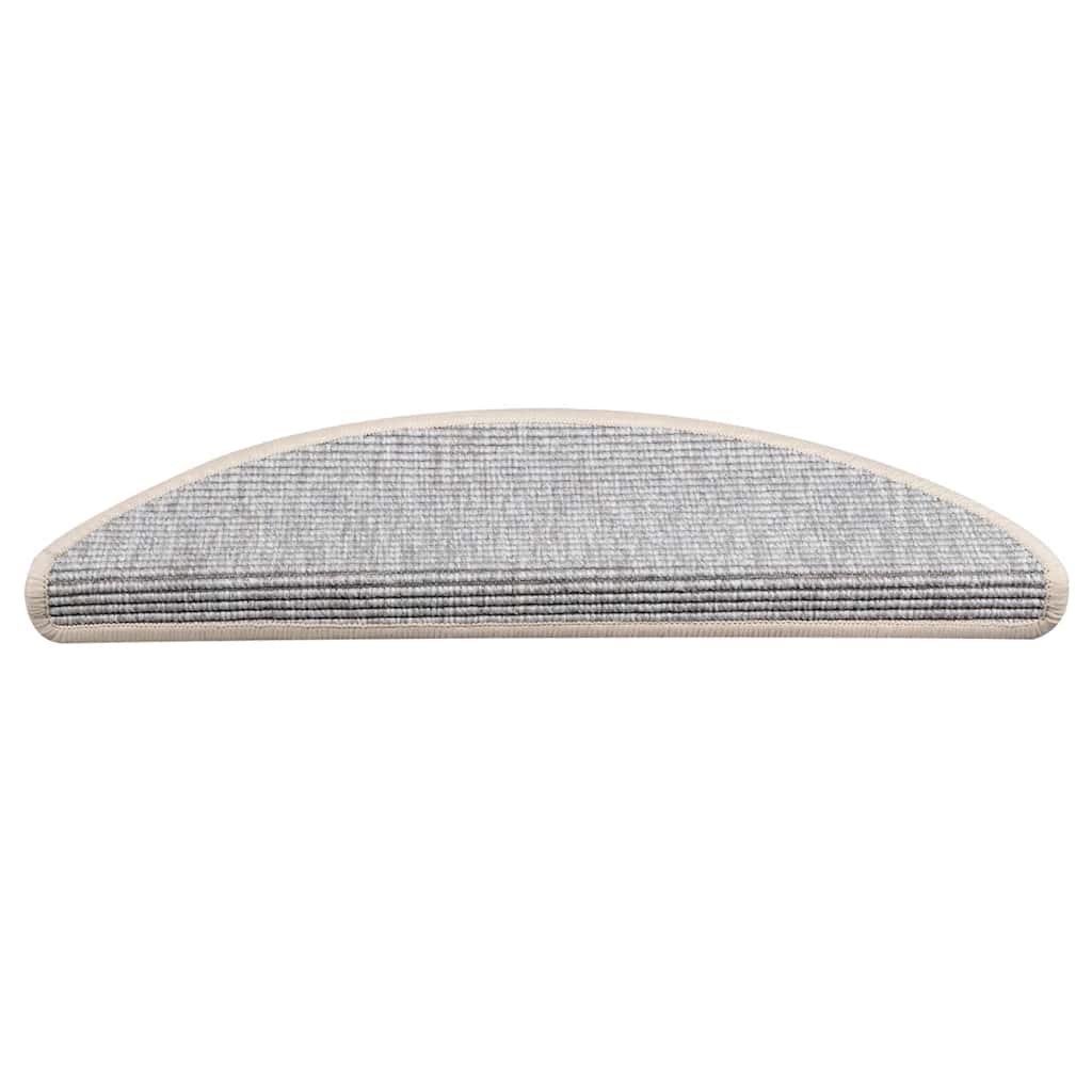 trappemåtter 15 stk. 56x17x3 cm sølv halvrund