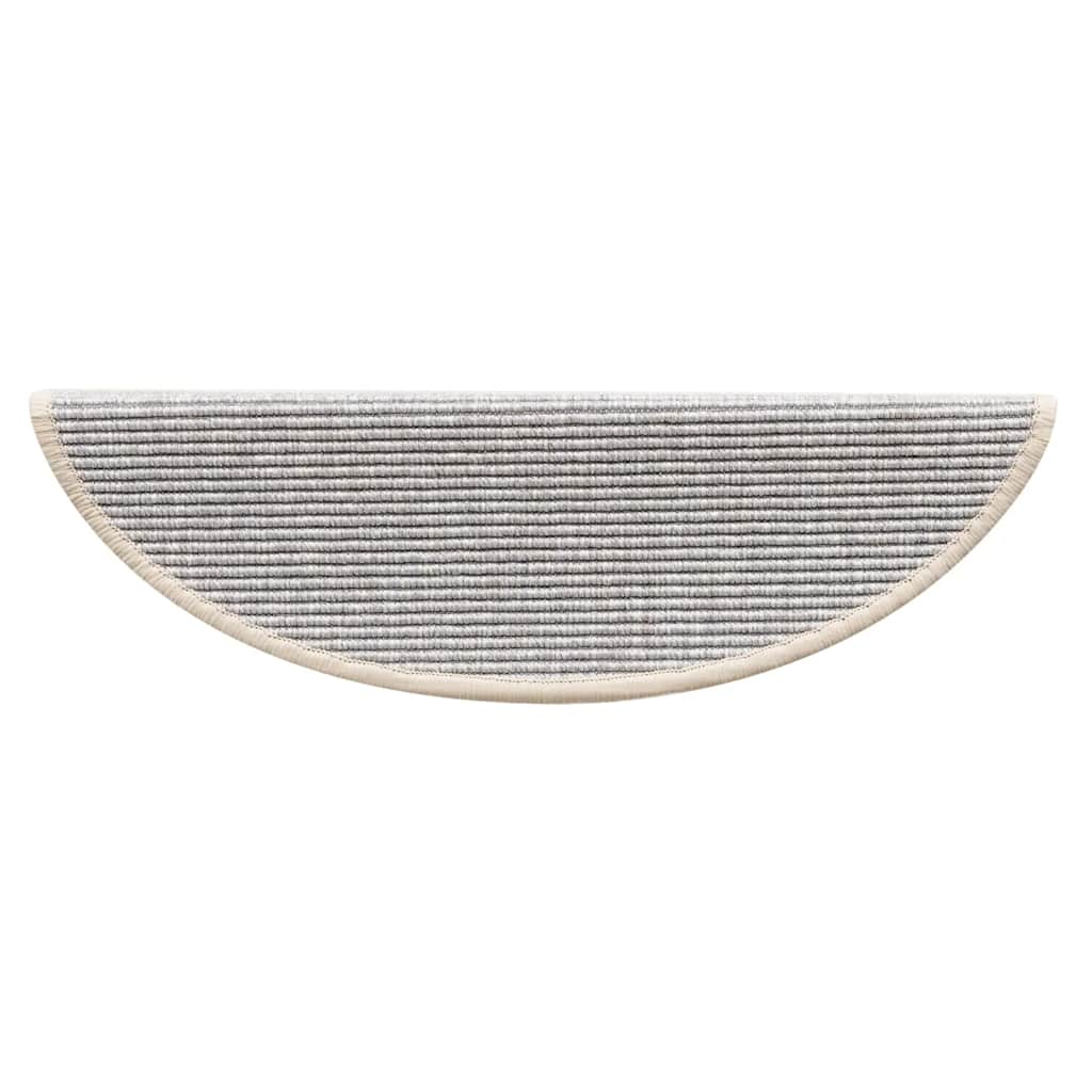 trappemåtter 15 stk. 56x17x3 cm sølv halvrund