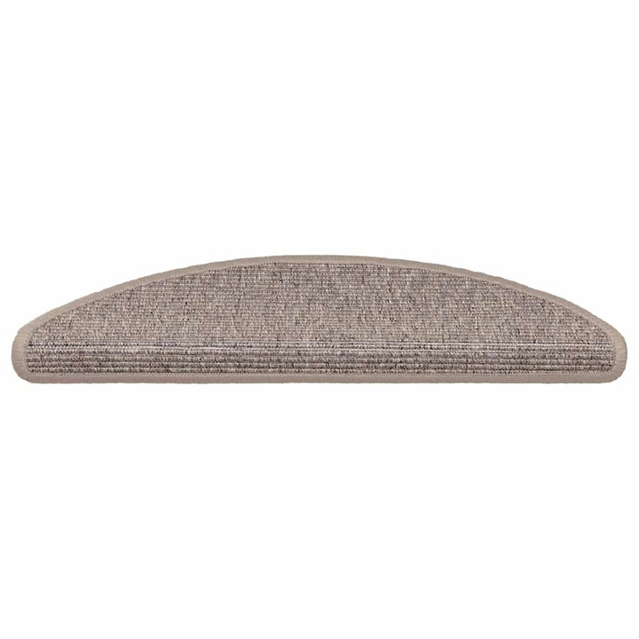 trappemåtter 15 stk. 56x17x3 cm mørkebeige halvrunde