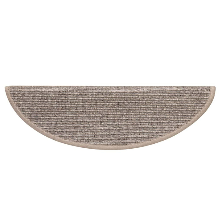 trappemåtter 15 stk. 56x17x3 cm mørkebeige halvrunde