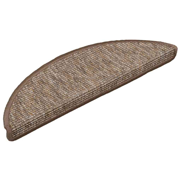 trappemåtter 15 stk. 56x17x3 cm lysebrune halvrunde