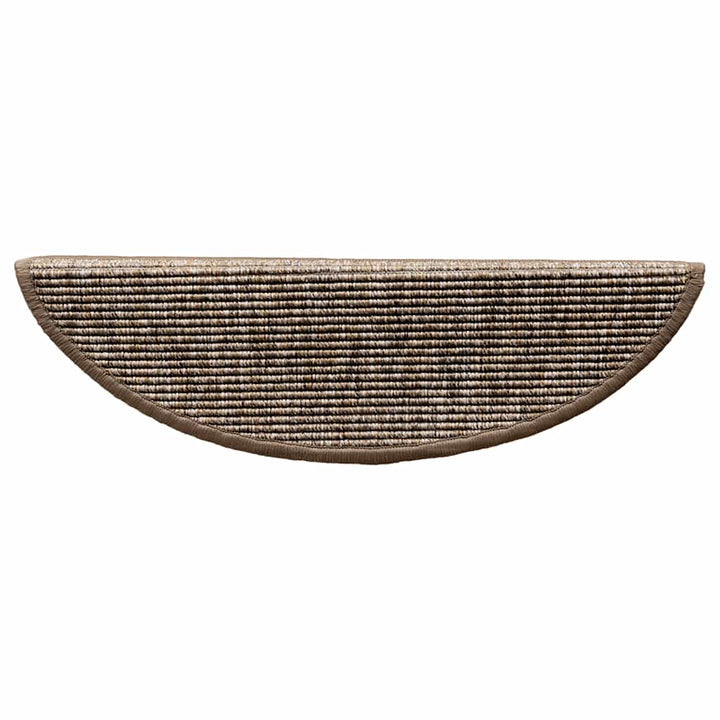 trappemåtter 15 stk. 56x17x3 cm lysebrune halvrunde