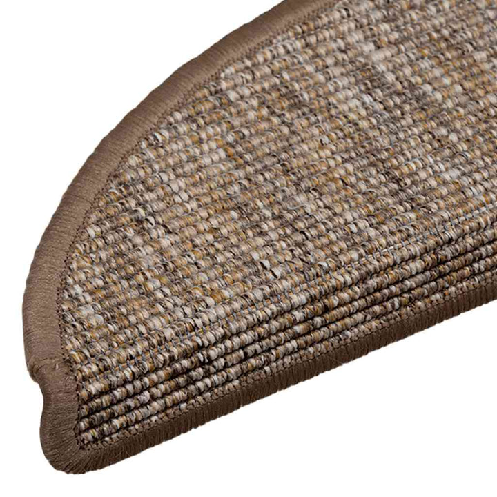 trappemåtter 15 stk. 56x17x3 cm lysebrune halvrunde