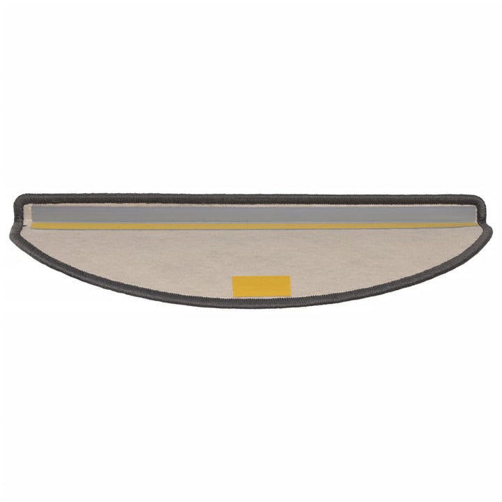 trappemåtter 15 stk. 65 x 21 x 4 cm beige og grå halvrunde store