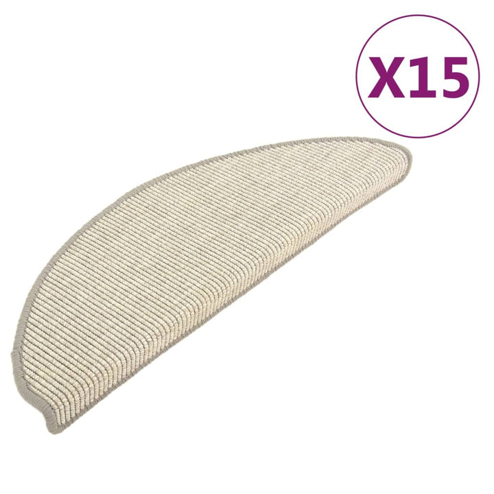 trappemåtter 15 stk. 65x21x4 cm sølv halvrund store