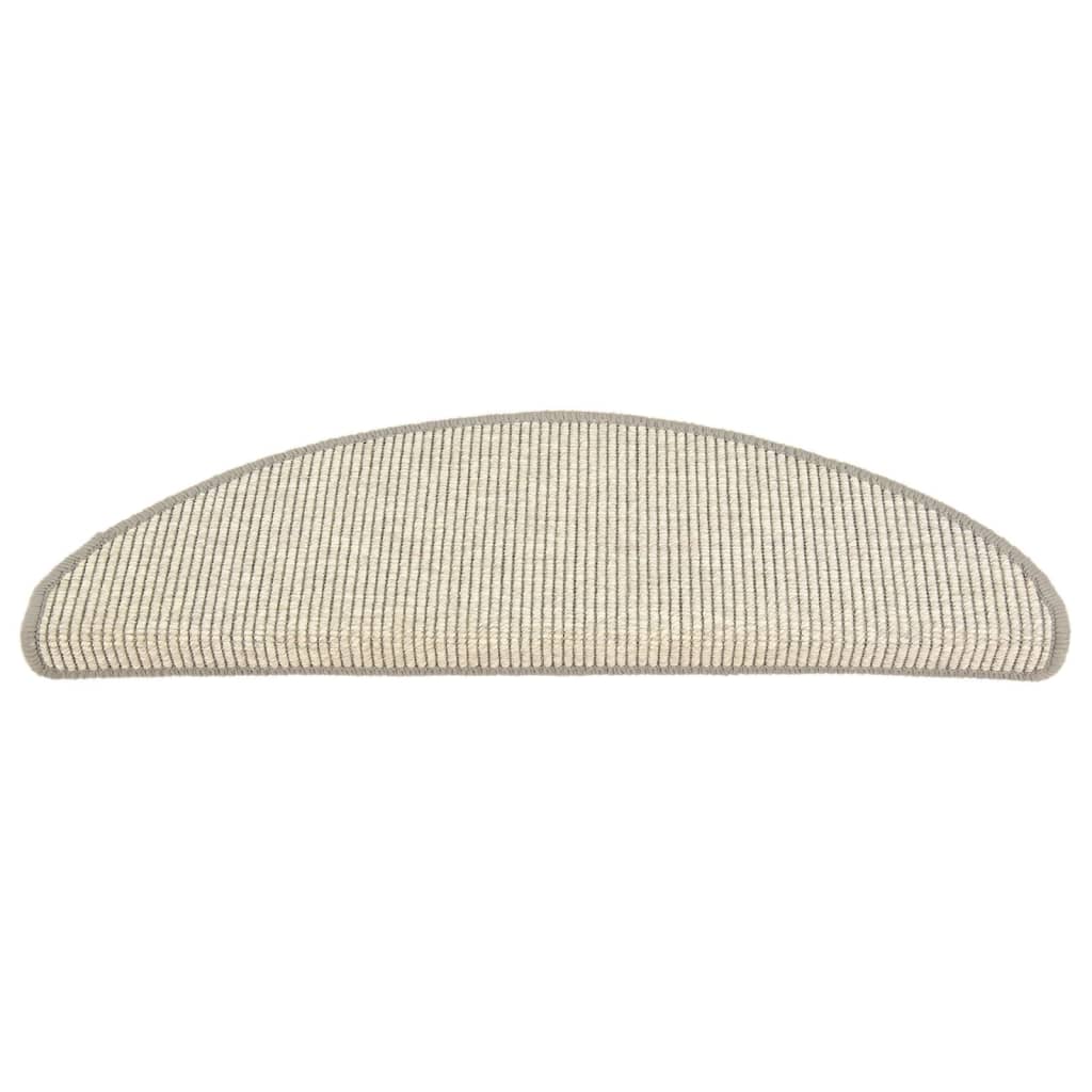 trappemåtter 15 stk. 65x21x4 cm sølv halvrund store
