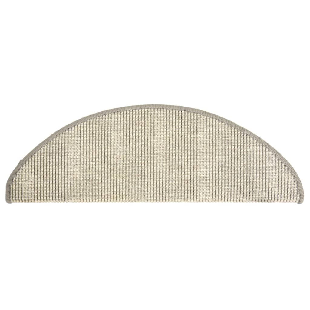 trappemåtter 15 stk. 65x21x4 cm sølv halvrund store