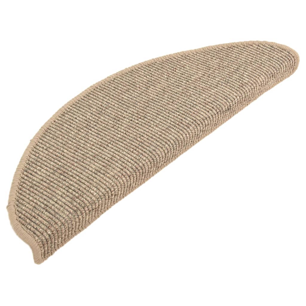 trappemåtter 15 stk. 65x21x4 cm mørkebeige halvrund store