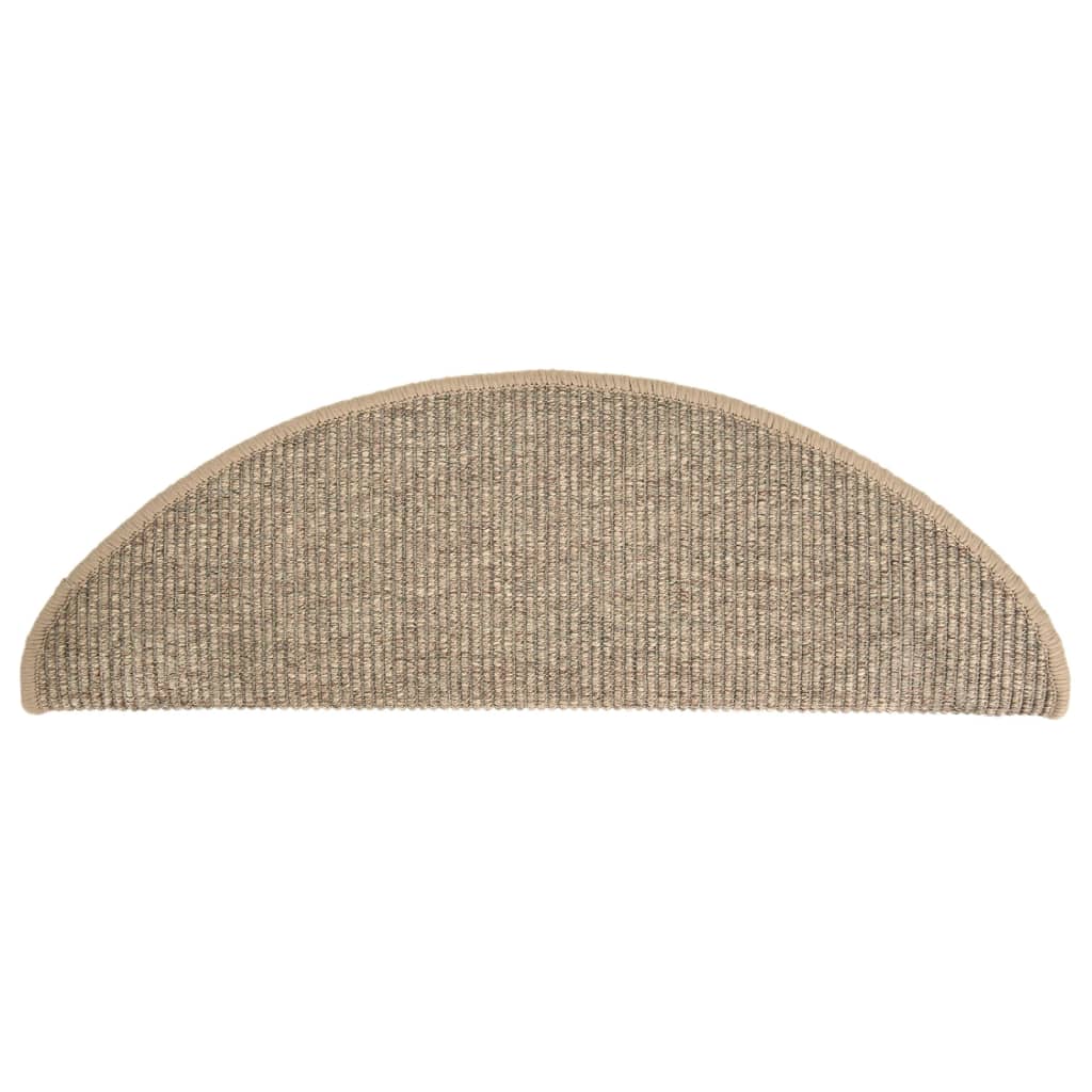 trappemåtter 15 stk. 65x21x4 cm mørkebeige halvrund store