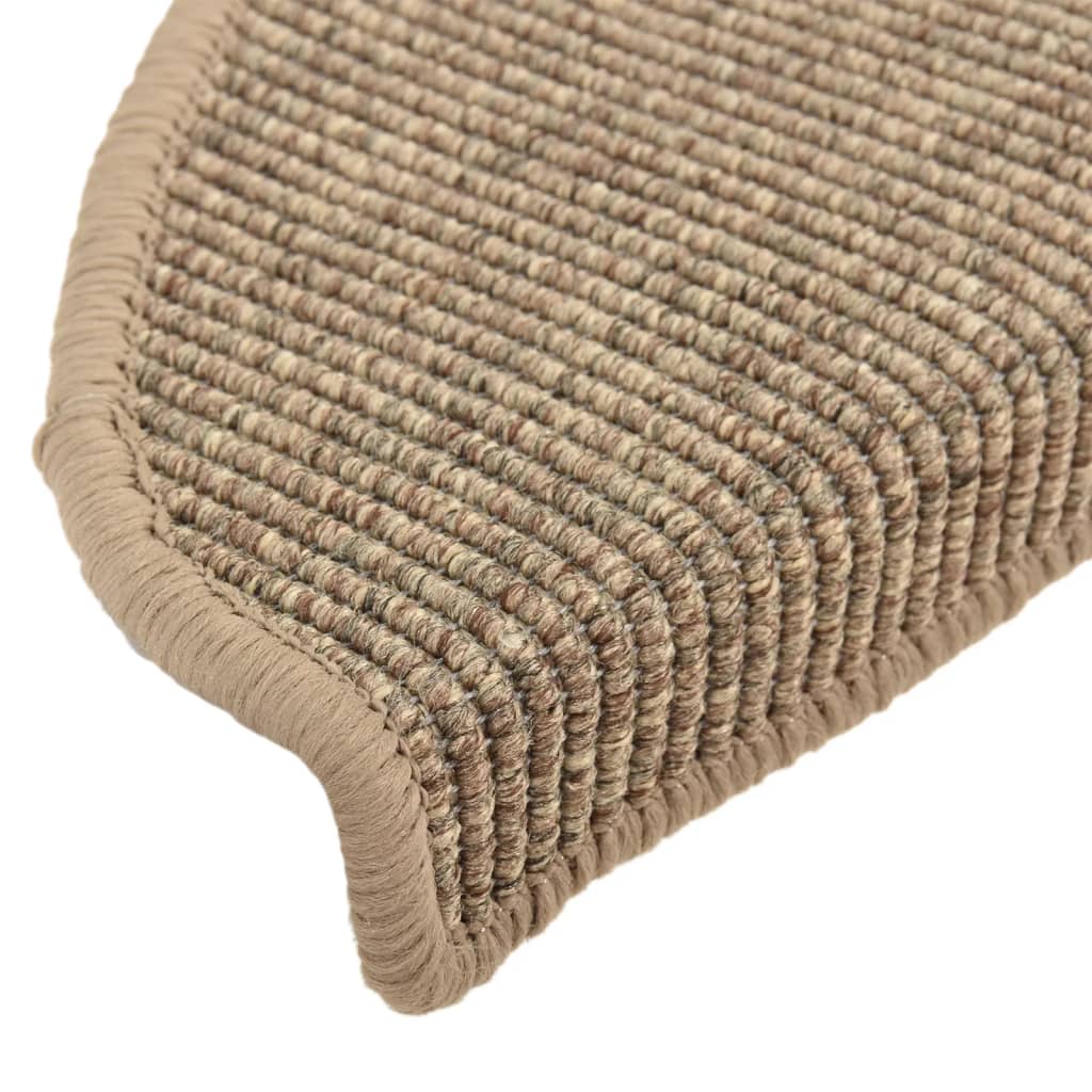 trappemåtter 15 stk. 65x21x4 cm mørkebeige halvrund store