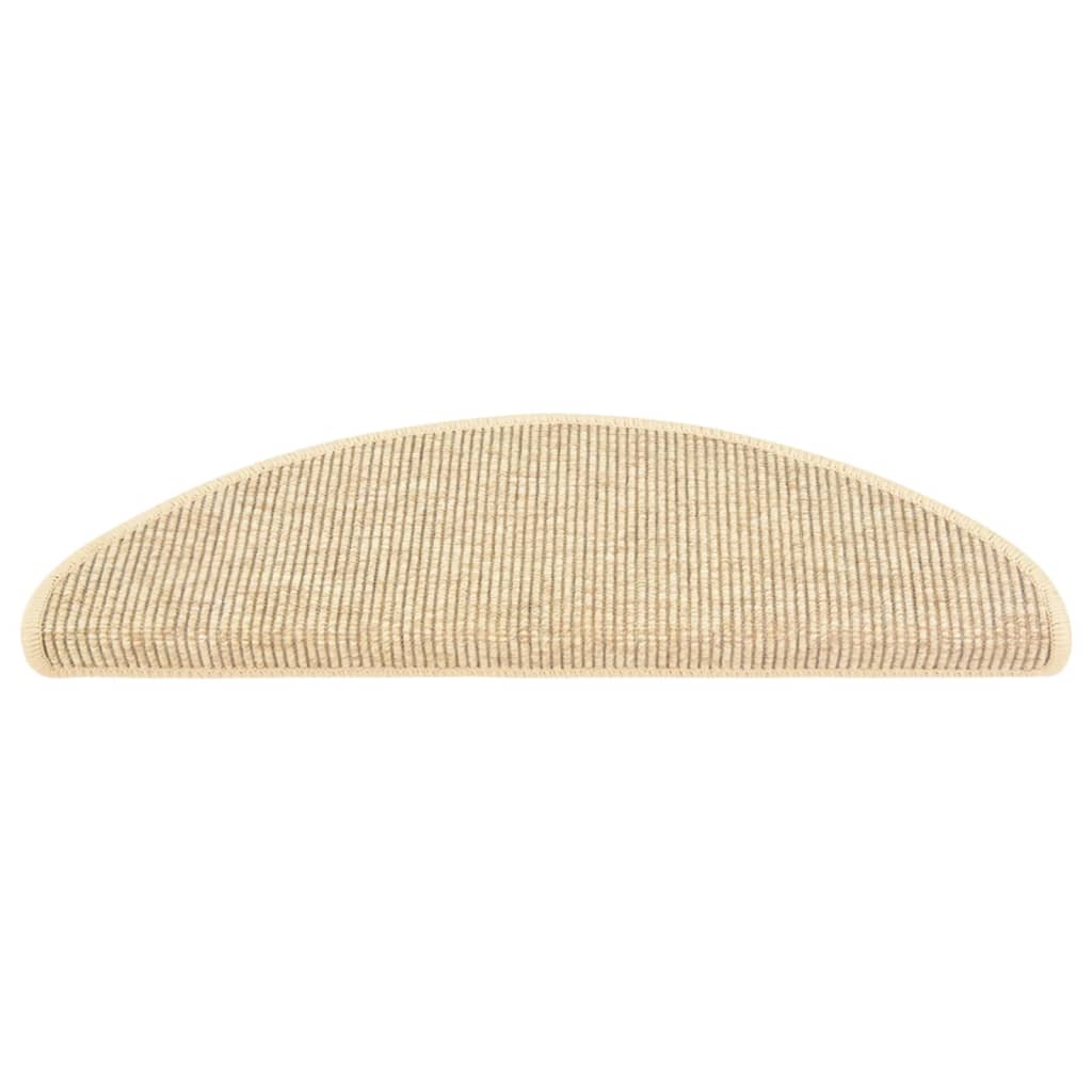 trappemåtter 15 stk. 65 x 21 x 4 cm lys beige halvrund store