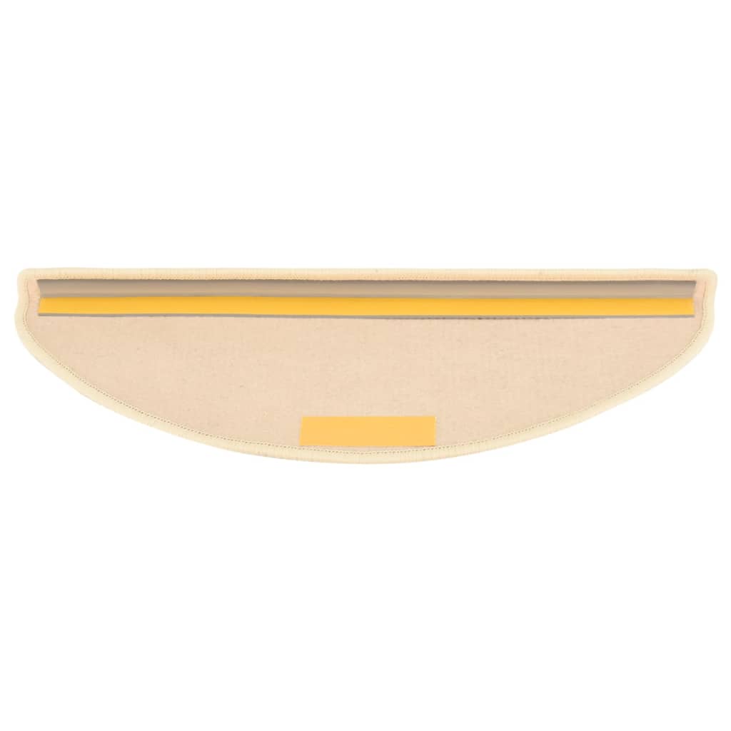 trappemåtter 15 stk. 65 x 21 x 4 cm lys beige halvrund store