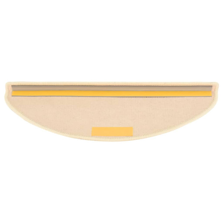 trappemåtter 15 stk. 65 x 21 x 4 cm lys beige halvrund store