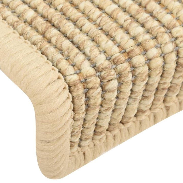 trappemåtter 15 stk. 65 x 21 x 4 cm lys beige halvrund store