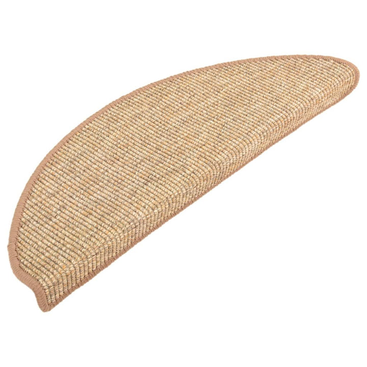 trappemåtter 15 stk. 65x21x4 cm lysebrune halvrunde store