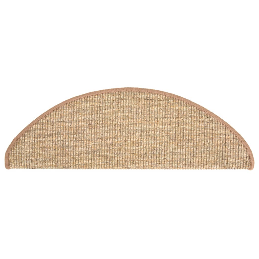 trappemåtter 15 stk. 65x21x4 cm lysebrune halvrunde store