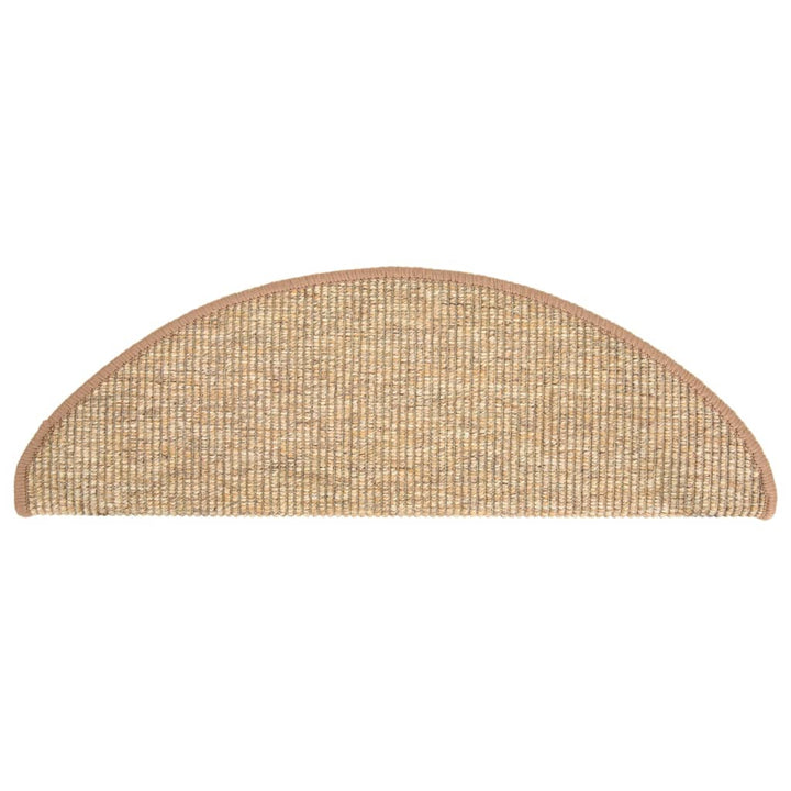 trappemåtter 15 stk. 65x21x4 cm lysebrune halvrunde store