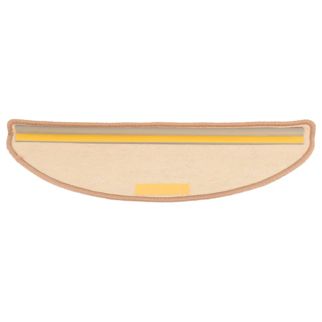 trappemåtter 15 stk. 65x21x4 cm lysebrune halvrunde store