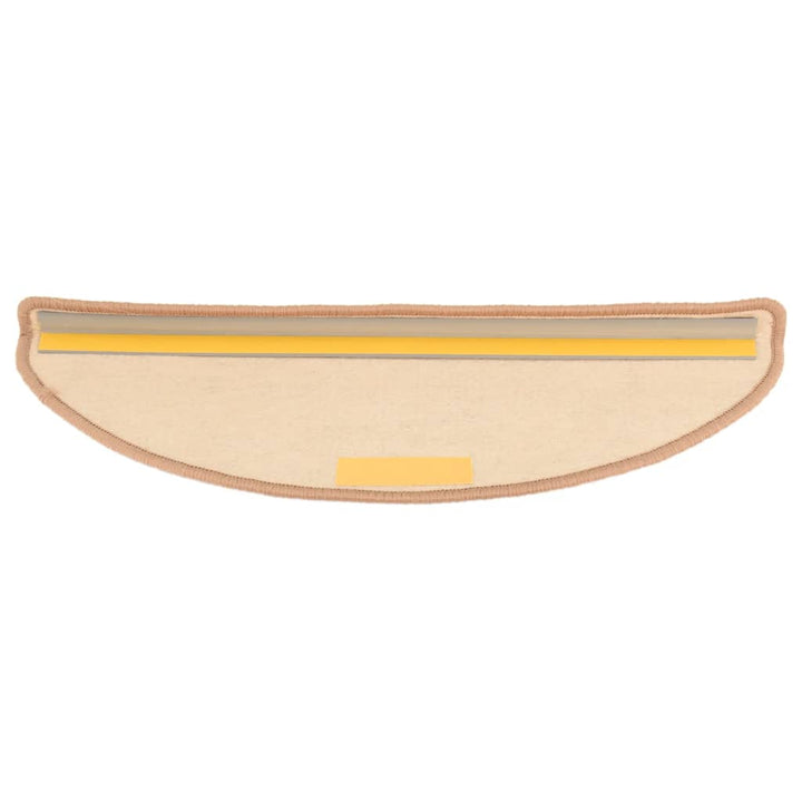 trappemåtter 15 stk. 65x21x4 cm lysebrune halvrunde store