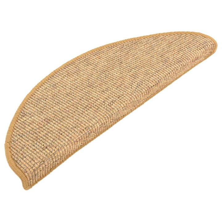 trappemåtter 15 stk. 65x21x4 cm sisal halvrund store