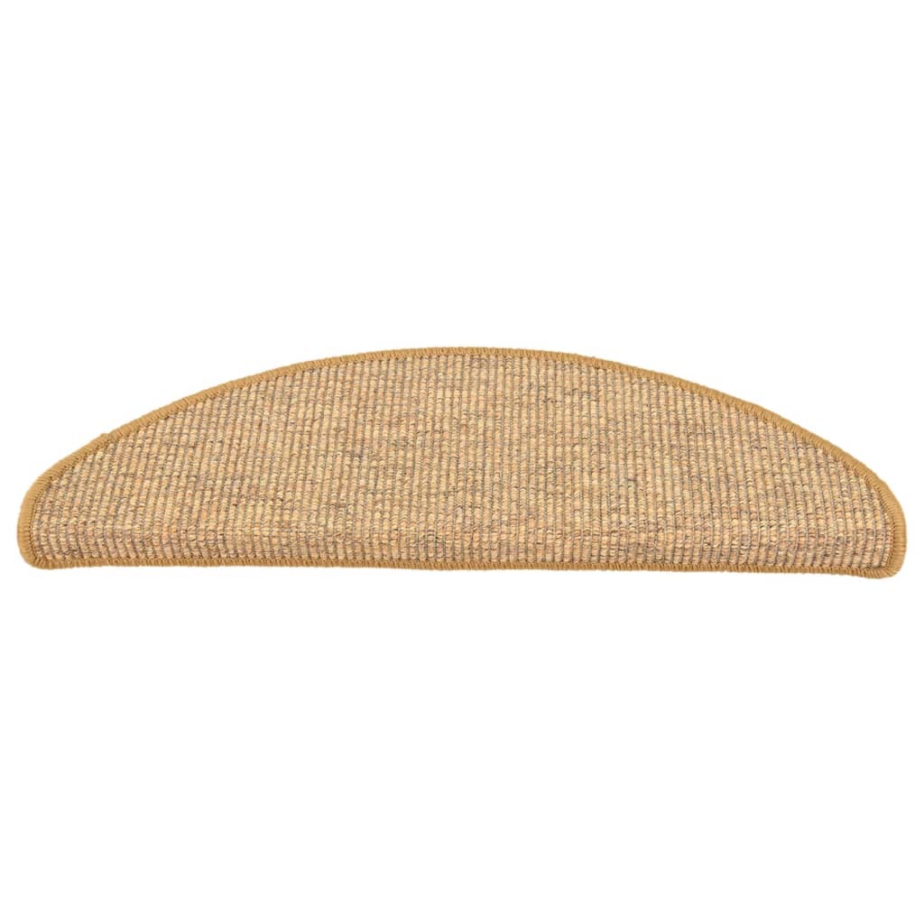 trappemåtter 15 stk. 65x21x4 cm sisal halvrund store