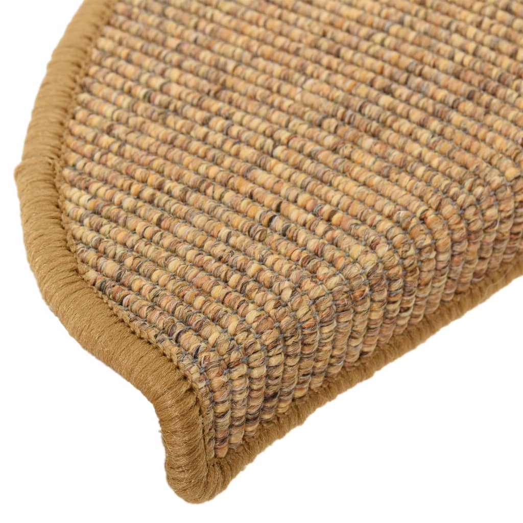 trappemåtter 15 stk. 65x21x4 cm sisal halvrund store
