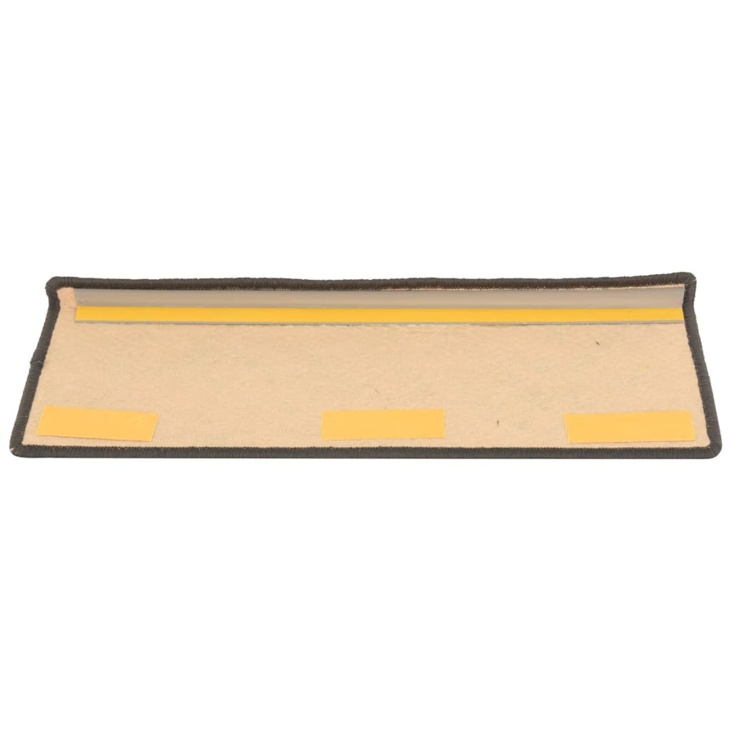 trappemåtter 15 stk. 65x21x4 cm beige og grå rektangulær kant