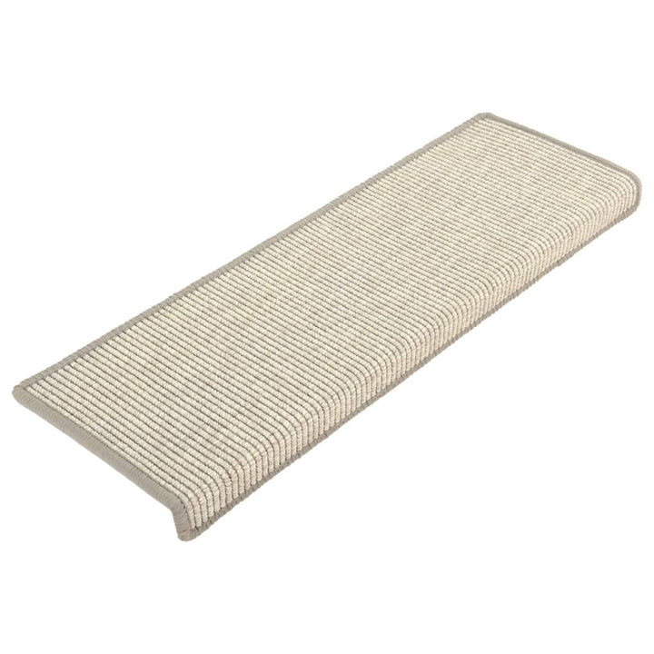 trappemåtter 15 stk. 65x21x4 cm sølv rektangulær kant