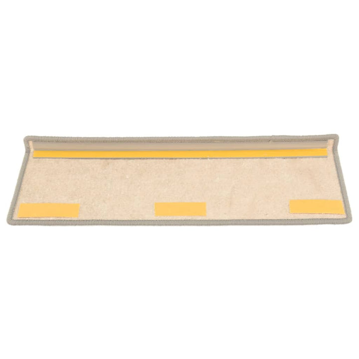 trappemåtter 15 stk. 65x21x4 cm sølv rektangulær kant