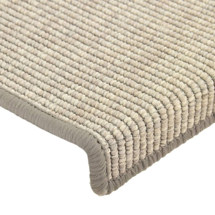 trappemåtter 15 stk. 65x21x4 cm sølv rektangulær kant