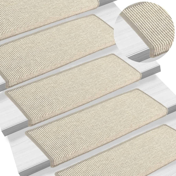 trappemåtter 15 stk. 65x21x4 cm sølv rektangulær kant