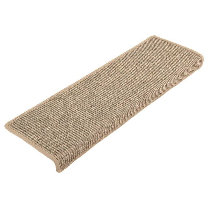trappemåtter 15 stk. 65x21x4 cm mørkebeige rektangulær kant