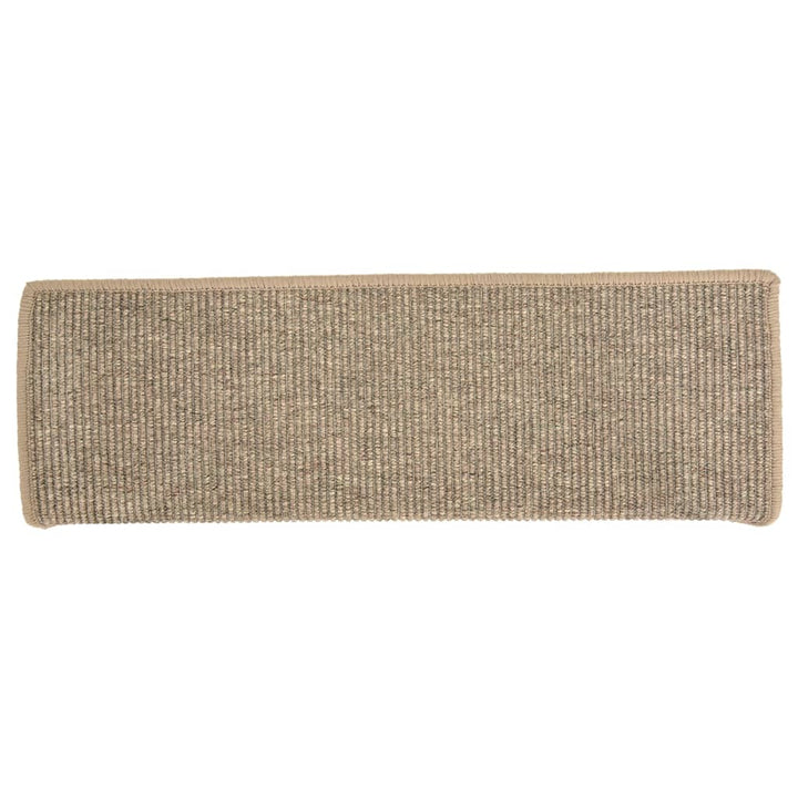 trappemåtter 15 stk. 65x21x4 cm mørkebeige rektangulær kant
