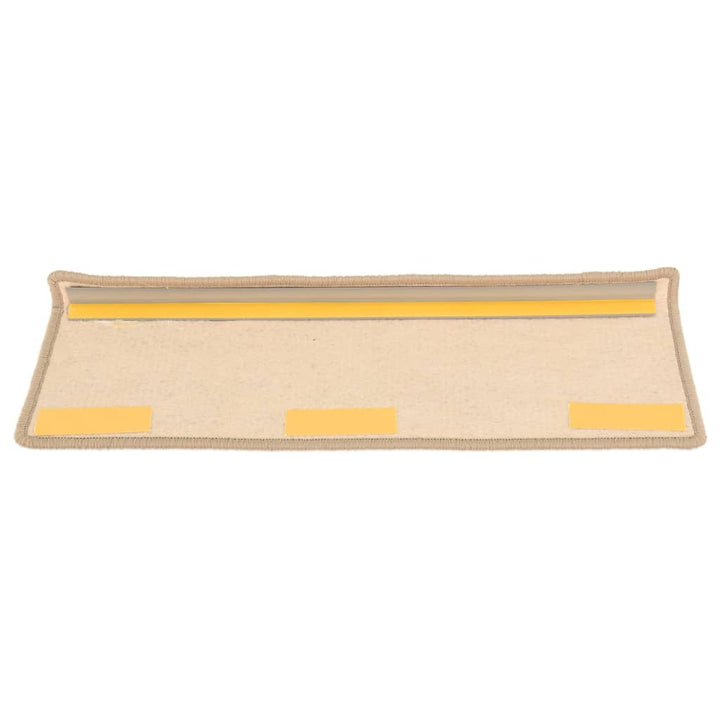 trappemåtter 15 stk. 65x21x4 cm mørkebeige rektangulær kant