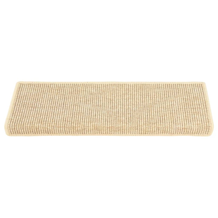 trappemåtter 15 stk. 65x21x4 cm lys beige rektangulær kant