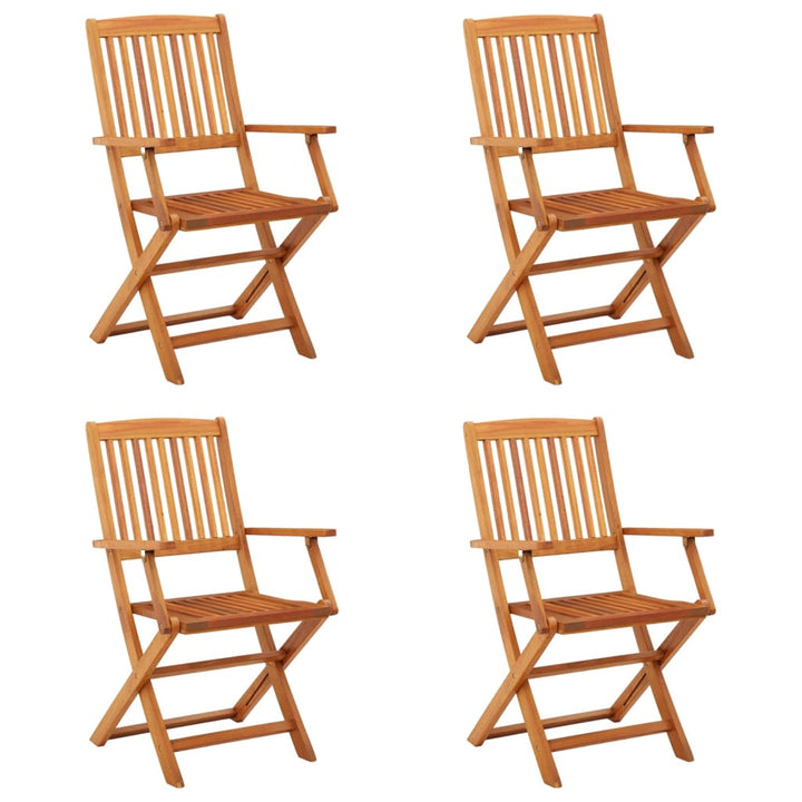 foldbare havestole 4 stk. massivt eukalyptustræ