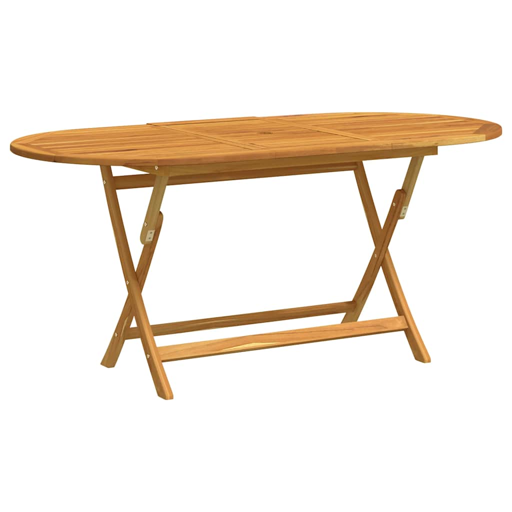 foldbart havebord 160x85x75 cm massivt eukalyptustræ