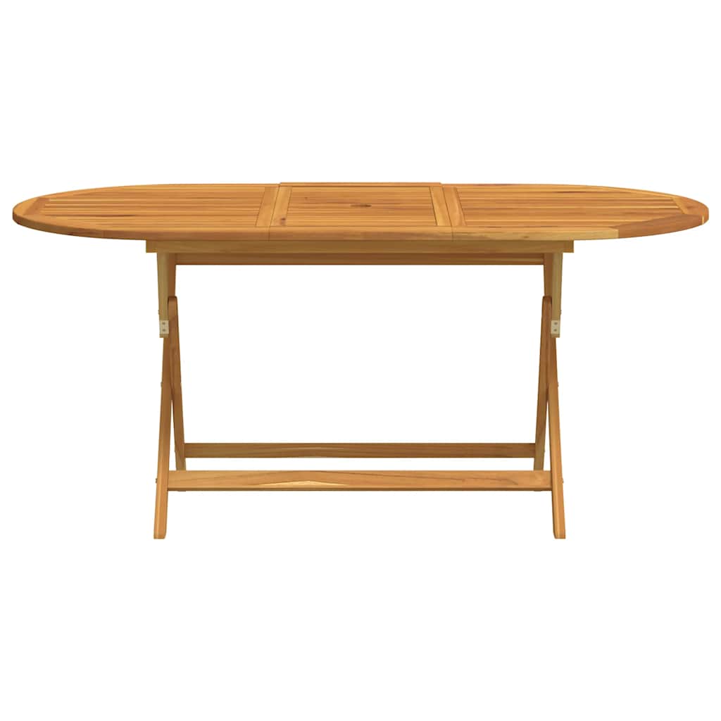 foldbart havebord 160x85x75 cm massivt eukalyptustræ