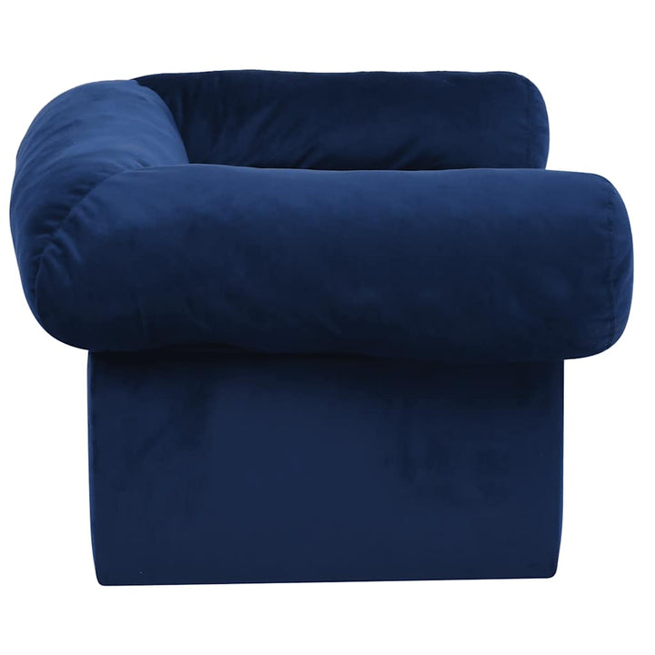 hundesofa med skuffe 75x50x38 cm plys blå