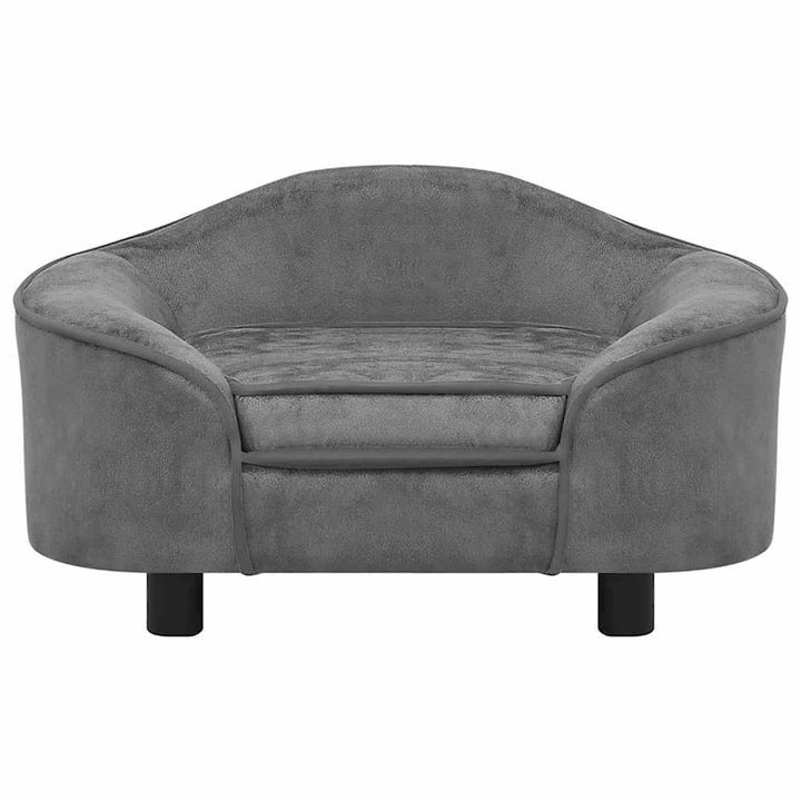 hundesofa 67x47x36 cm plys grå