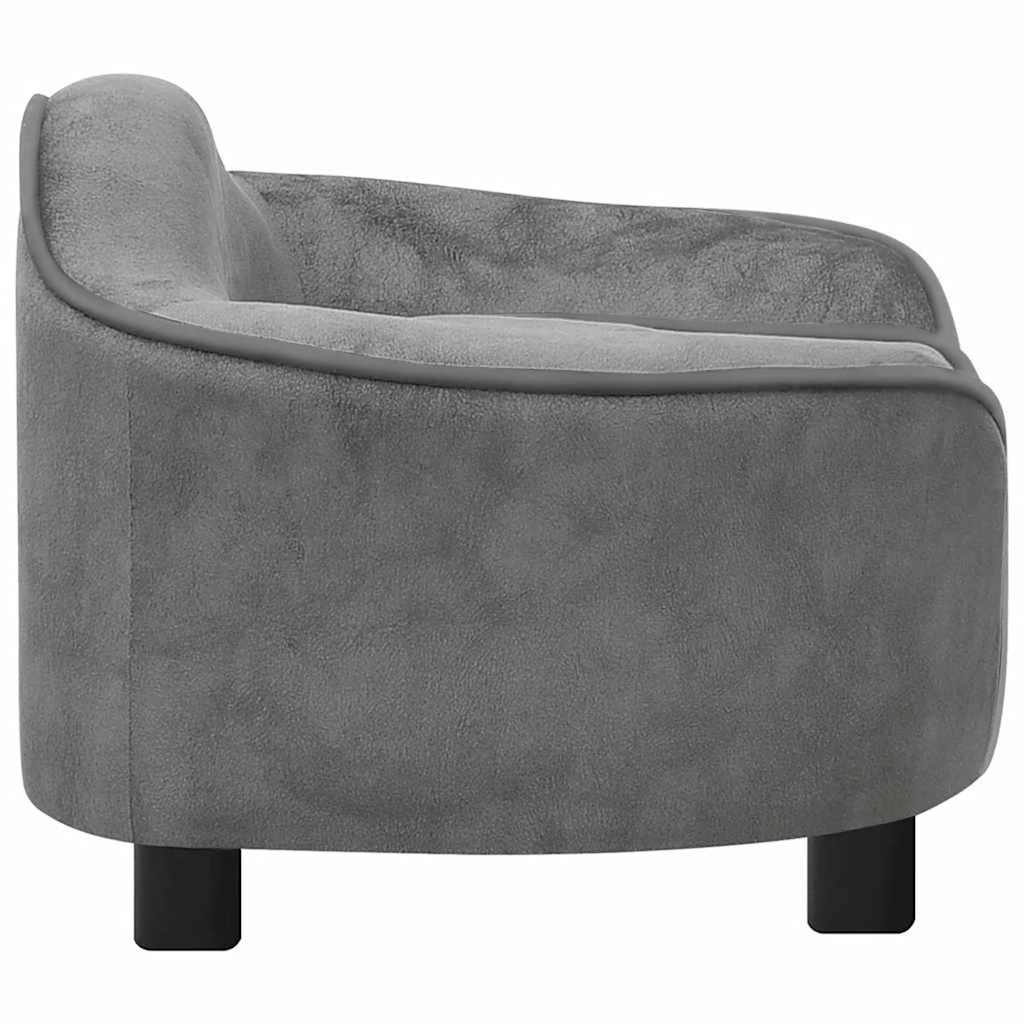 hundesofa 67x47x36 cm plys grå