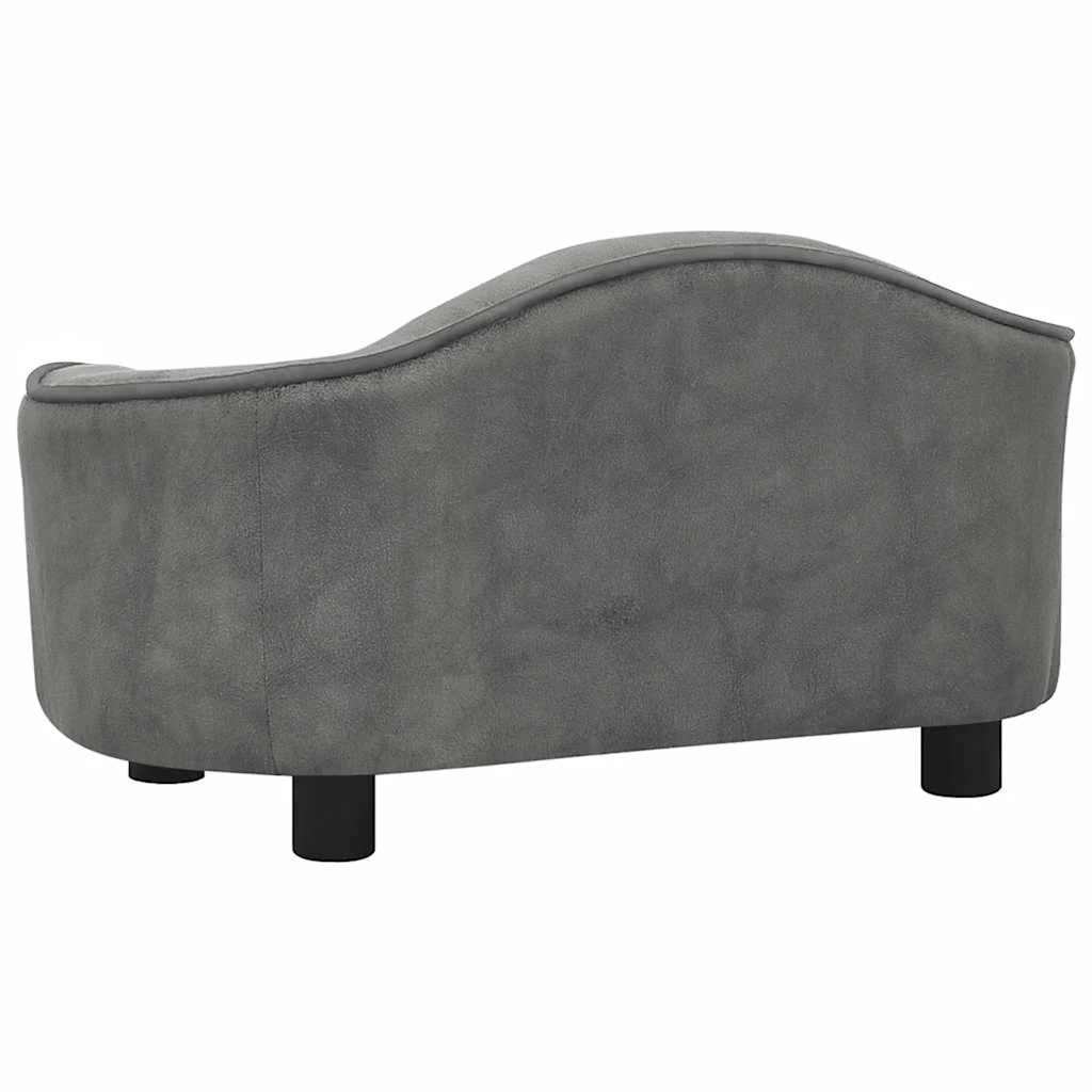 hundesofa 67x47x36 cm plys grå