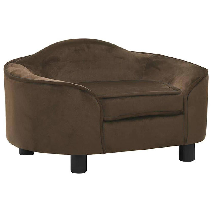 hundesofa 67x47x36 cm plys brun