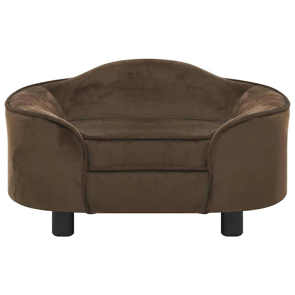 hundesofa 67x47x36 cm plys brun