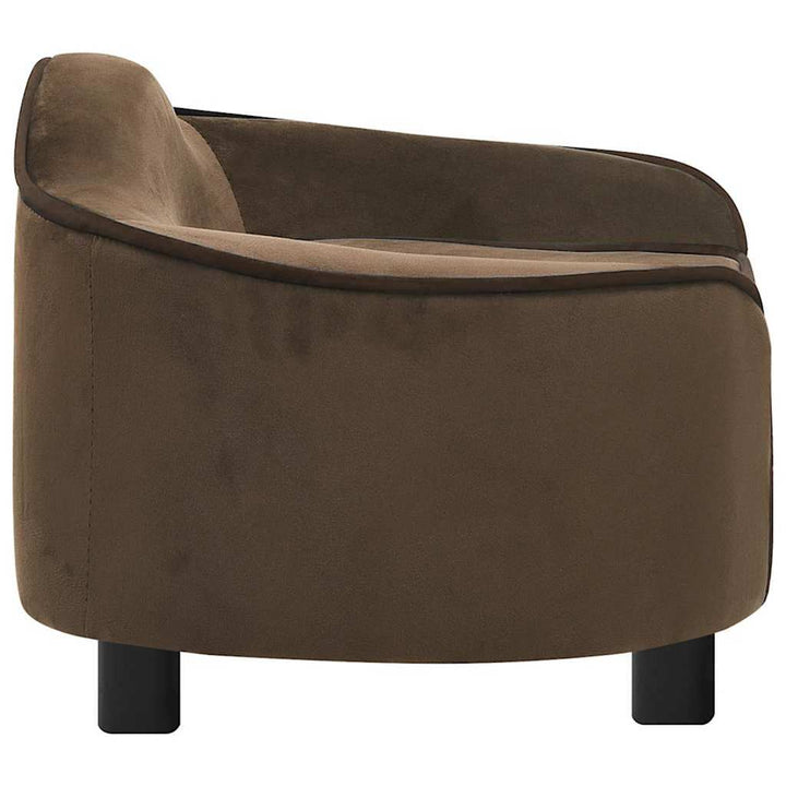 hundesofa 67x47x36 cm plys brun