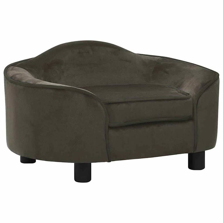 hundesofa 67x47x36 cm plys mørkegrå