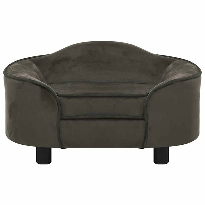 hundesofa 67x47x36 cm plys mørkegrå